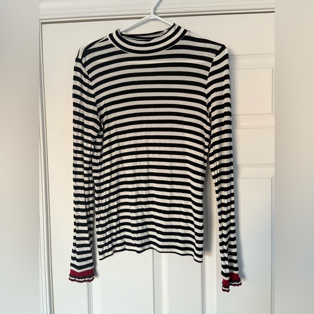 Stripped mock neck | size XSP